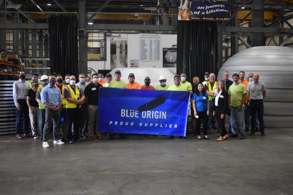 Spincraft Ma Team With Blue Origin supplier Banner