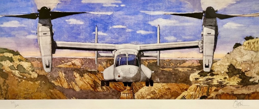 Defense Poster painting of the V22 Osprey